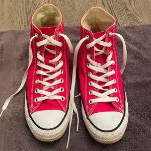 Classic red high top converse